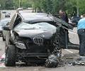 На Пушкинской площади произошло ДТП, столкнулись три автомобиля.