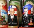 Путин с Обамой перекусили пельменями из перепёлки и яйцами с чёрной икрой