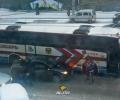 ДТП в Новосибирске: автобус ХК «Адмирал» подрезала иномарка