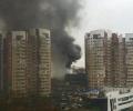 В подмосковном Пушкино загорелся обувной склад