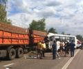 В Воронежской области пассажирский ПАЗ врезался в грузовик, водитель погиб