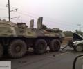 Иномарка врезалась в БТР в Крыму, двое погибших