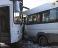 В Челябинске автобус врезался в маршрутку, есть пострадавшие