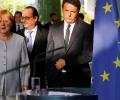 Лидеры ЕС отреагировали как Великобритания официально запустила Brexit