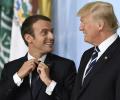 Президент США Трамп пребывает с визитом во Франции