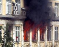 В центре Москвы горит пятиэтажка