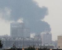 Крупный пожар на северо-западе Москвы: горит ангар с ремонтной мастерской