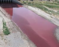 Красный цвет реки шокировал жителей Донбасса