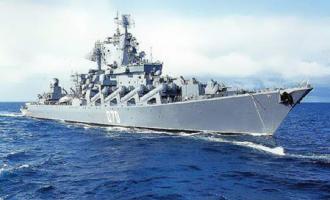 Американский крейсер сел на мель.
