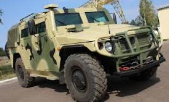 Бронемашина «Тигр» врезалась в троллейбус в Крыму