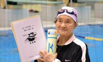 100-летняя пловчиха из Японии установила мировой рекорд