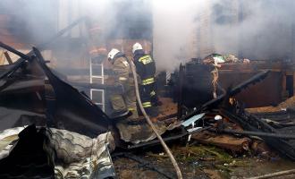 В тульском поселке Плеханово сгорели дома цыган