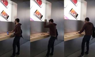 Рассерженный француз уничтожил почти все iPhone в фирменном магазине