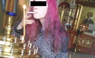 Белгородская девица, которая прикурила от свечей в храме, может сесть за решетку