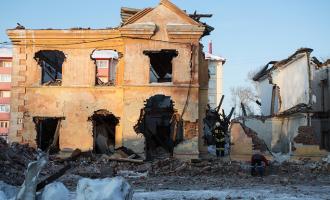 В Омске обрушился дом