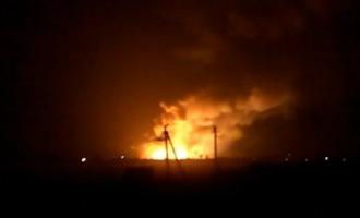 В Украине горит склад с боеприпасами ВСУ