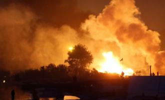 Во Франции пожар уничтожил лагерь для эмигрантов