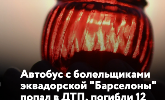 Трагедия в Эквадоре: погибли 12 болельщиков местной «Барселоны»