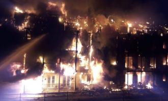 Пожар в Вустерском парке: огонь охватил четырехэтажный лондонский дом