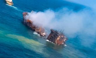 Об опасениях экологической катастрофы, если нефтеналивное судно затонет у Шри-Ланки